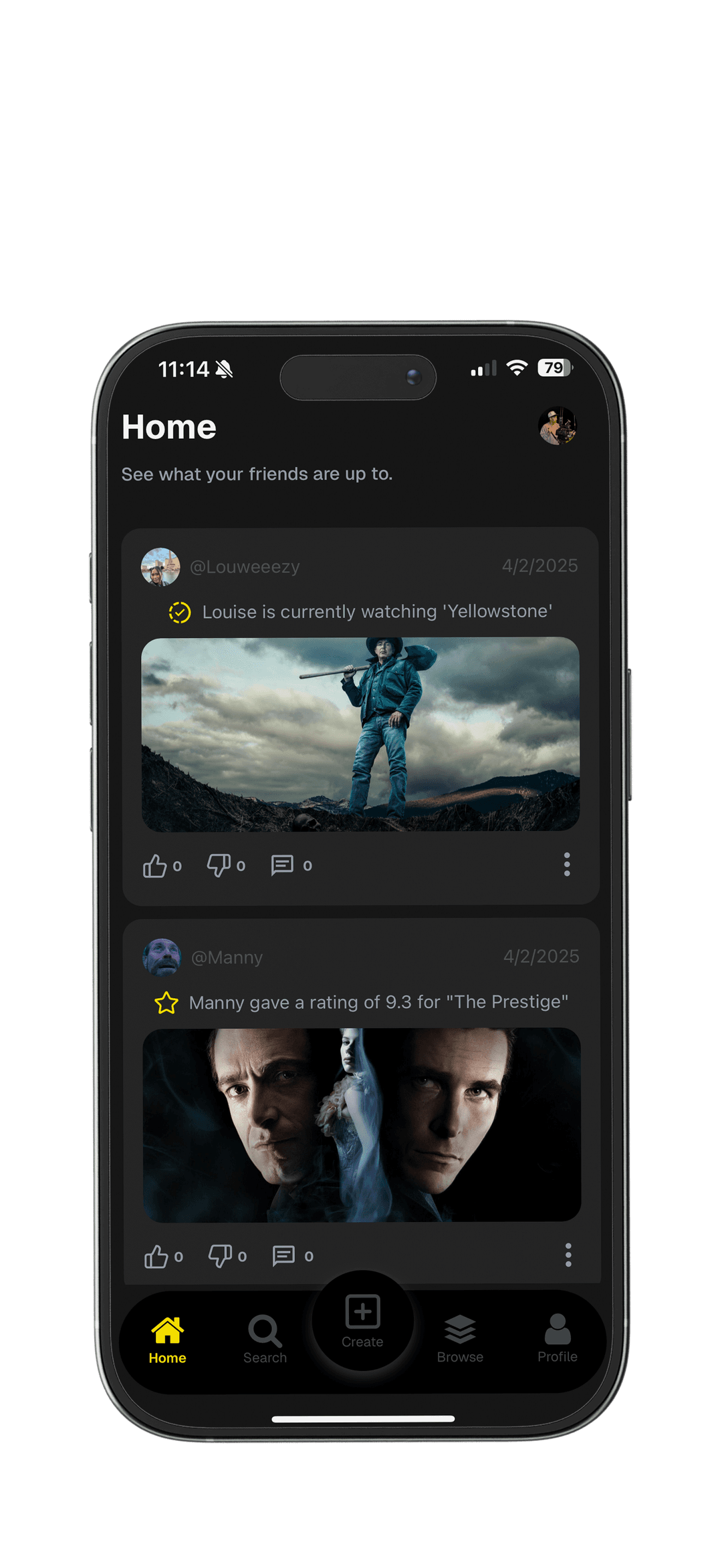 screenshot of bingeable homepage