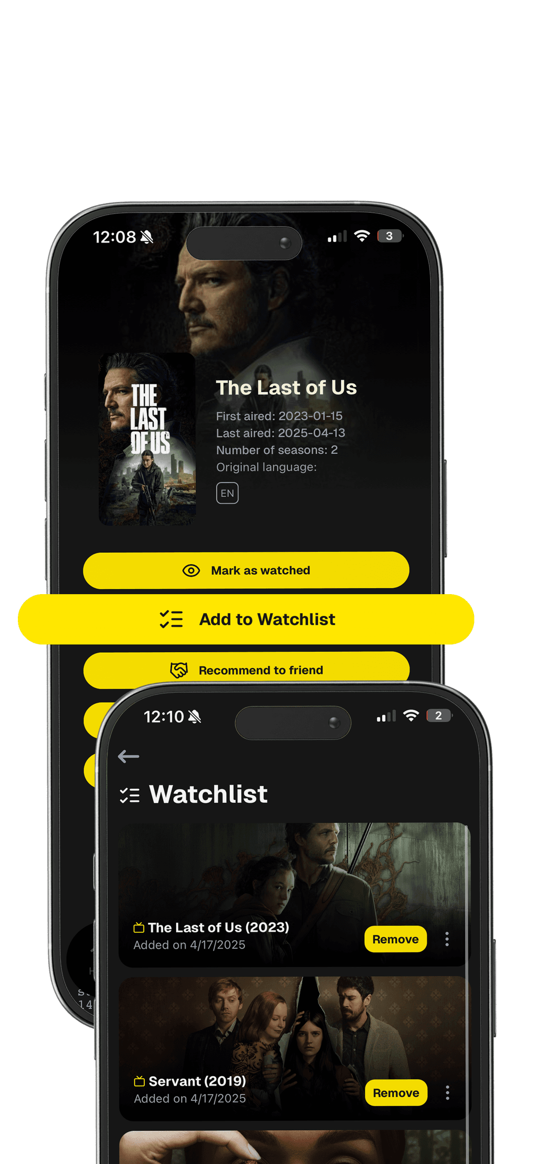 screenshot of bingeable homepage